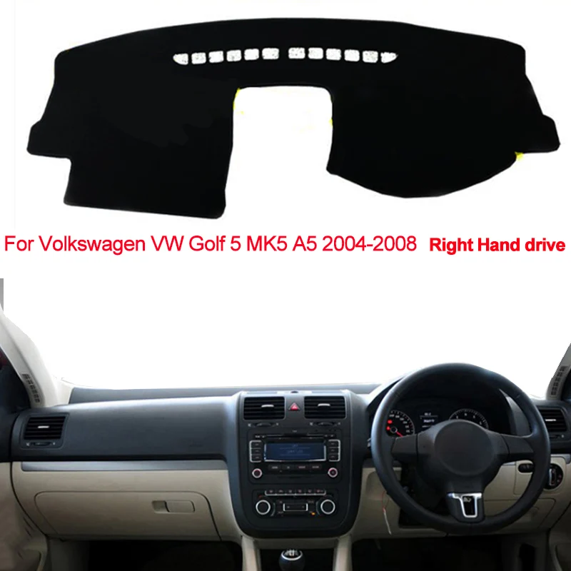 Car Dashboard Cover Dash Mat For Volkswagen VW Golf 5 MK5 A5 2004 2005 2006 2007 2008 Dashmat Pad Carpet Sun Shade Car Styling