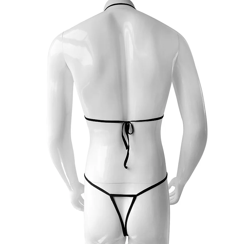 Crothless See Throgh Sissy Sexy Bodysuit High elastic Men Nightwear Bodycon Sexy Gay Male Lingerie Wetlook Erotic Underwear