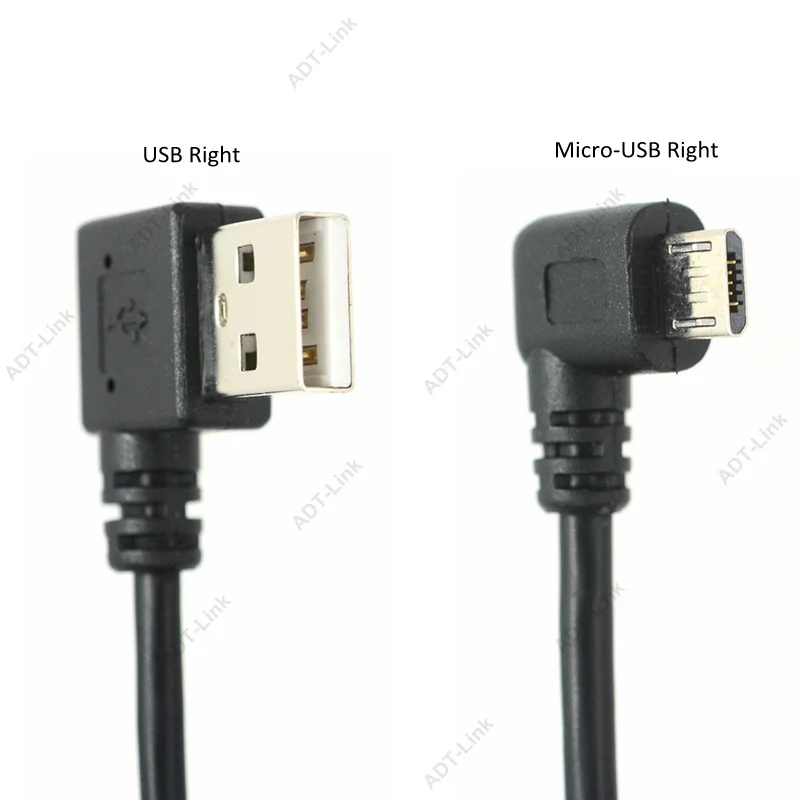 25CM short 90 Degree Left Right Angled USB 2.0 A male to Micro USB B Male Cable Right Left Angle Data Sync and Charge Extender