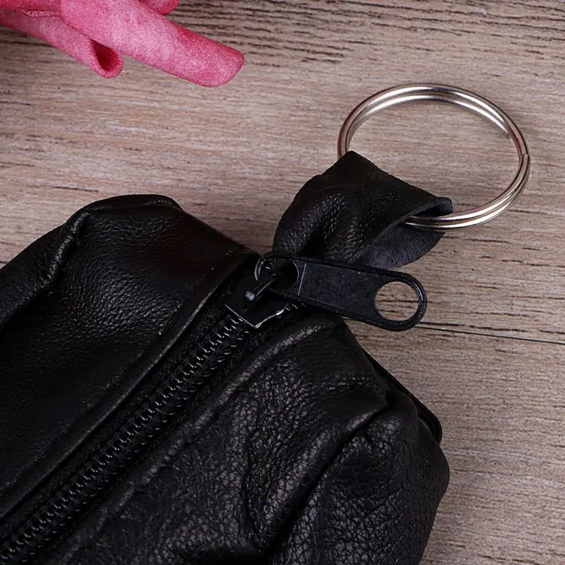 THINKTHENDO Fashion Men Women Girls Key Ring Wallet Coin Card Mini Purse Zipper Small Change Bag High Quality