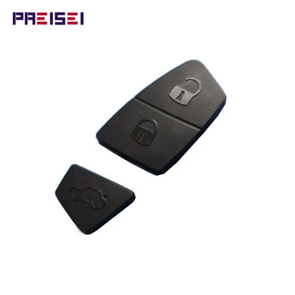 

PREISEI 50pieces/lot black 3 buttons silicon rubber key button pad for fiat car remote key