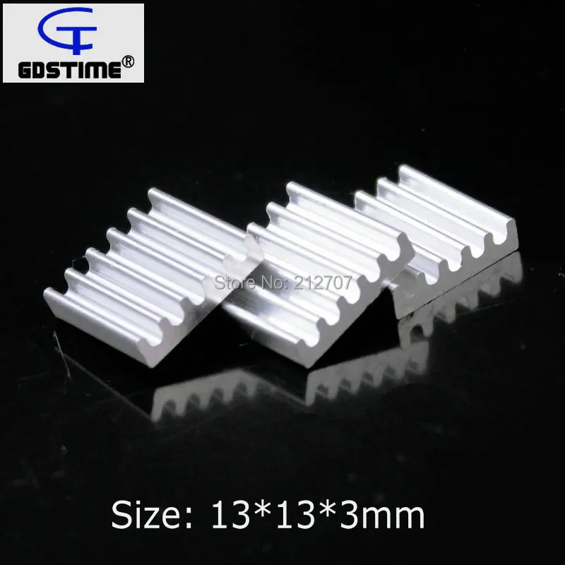 

2000 Pcs Gdstime Aluminum Heat sink 13x13x3mm Chipset RAM Heatsink Radiator Cooler