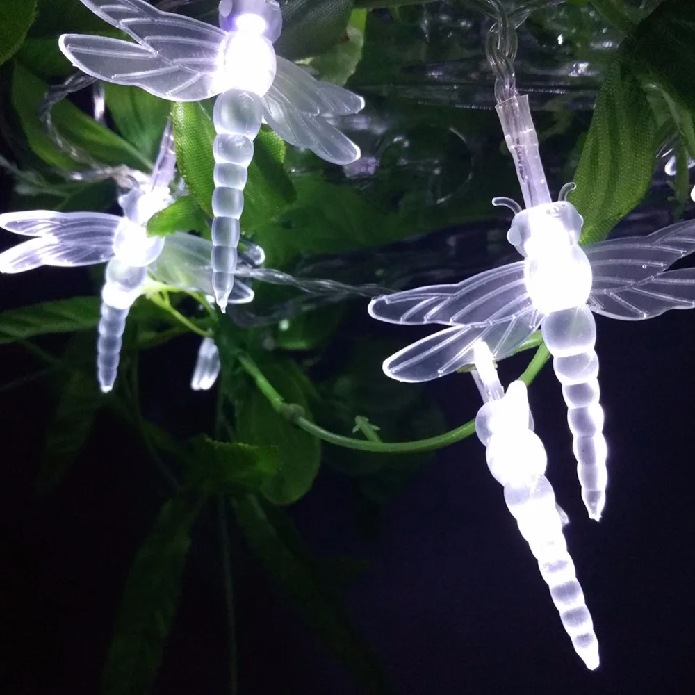 

2018 NEW 3M 30LED Lights Dragonfly LED String AA Battery Garland Pendant Light for Garden Decoration Party Decoration Supplies