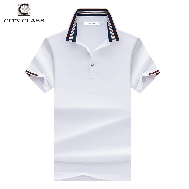 CITY CLASS New Mens Polo Shirt Three color options Short Sleeve breathable Business Fashion Casual Male polo shirt 17189