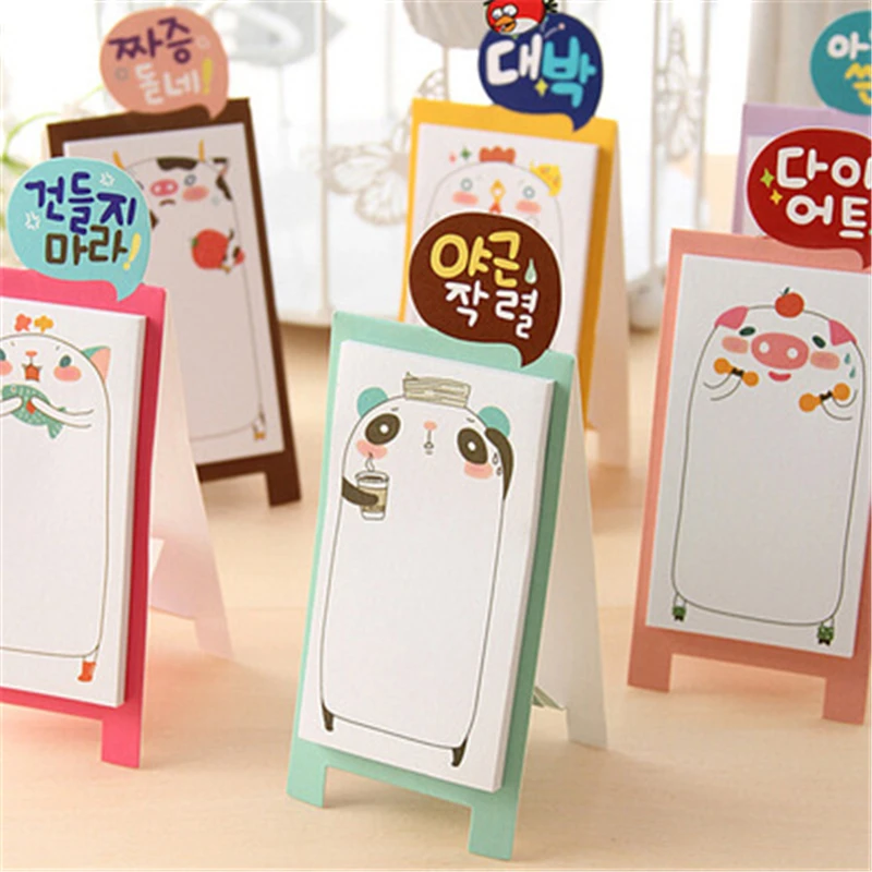 Manufacturers selling Korean students stationery cute animal modelling notes to pad Stationery office supplies for stationery o