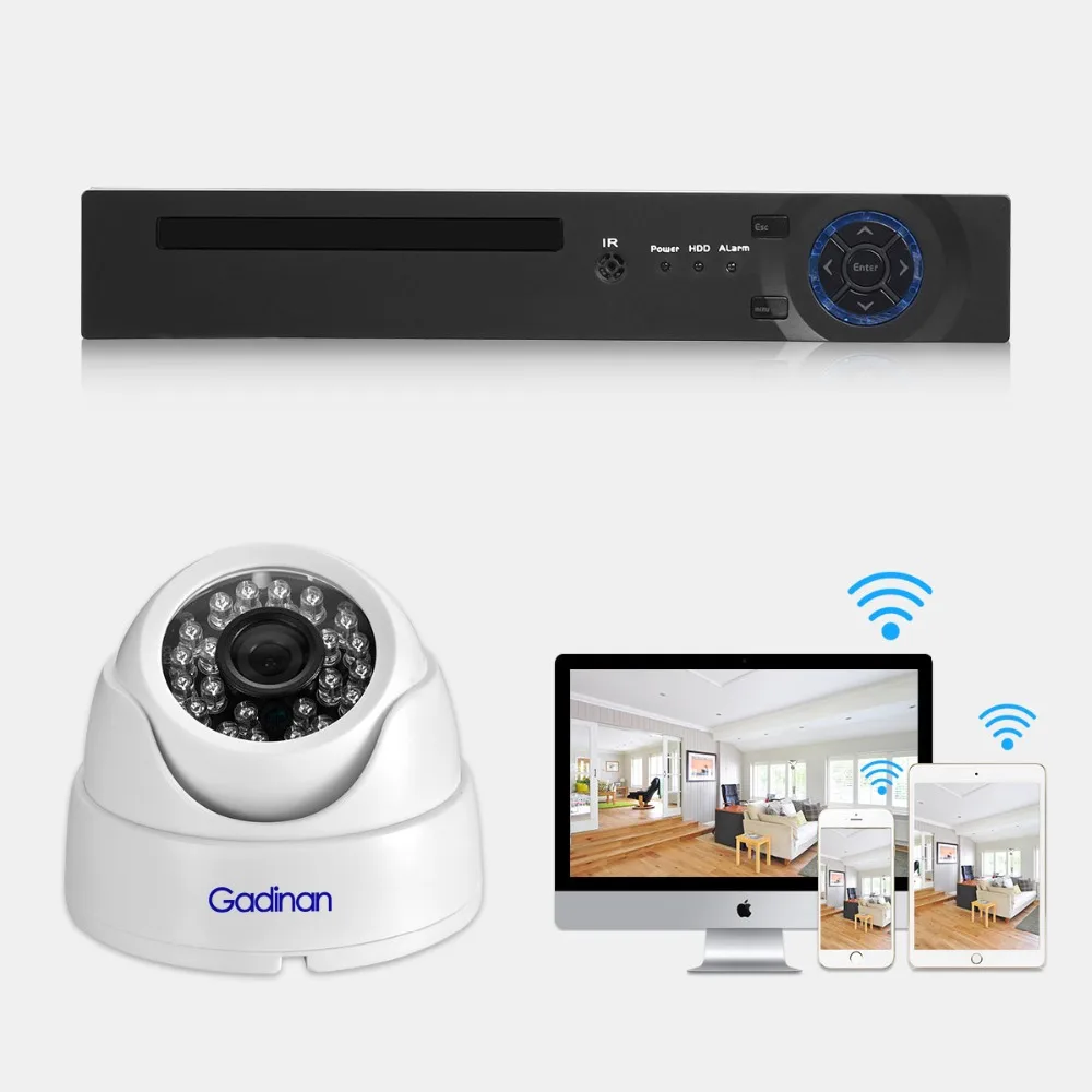 Gadinan 4MP(3MP 1080P) Audio Recording IP Camera Full HD Face Comparison Network POE Night Vision Dome Indoor Home P2P Camera