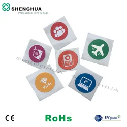 6 cái/gói Miễn Phí Mã Hóa RFID Label Thông Minh NFC Sticker Kiểm Soát Truy Cập Tag Chống Theft Cho Điện Thoại Thông Minh