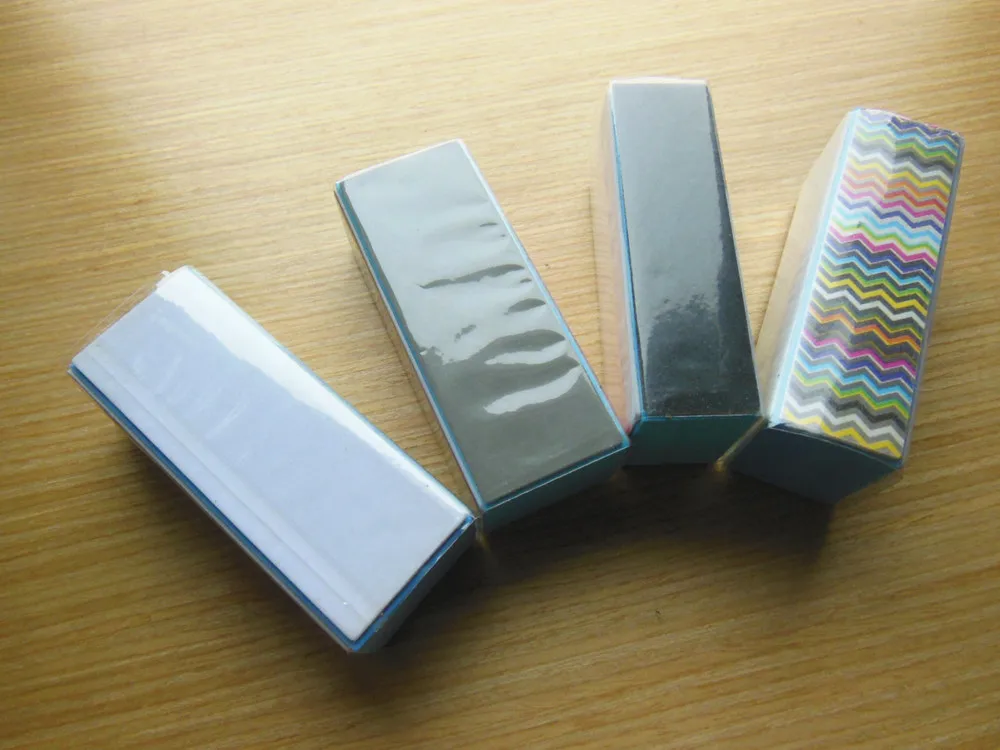 4 pcs/lot  mixed colour 4 way  nail buffer block  nail shine block  polish nail art tool  pedicure file