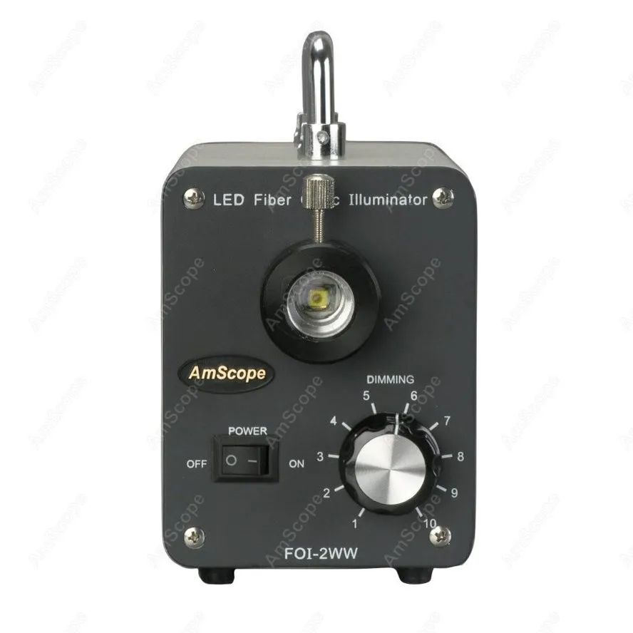 LED Cold Fiber Optic Illuminator -AmScope Supplies 50W LED Cold Fiber Optic Illuminator