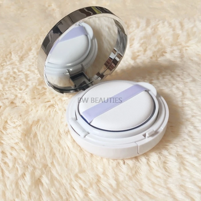 100Sets/Lot Round Elegant White Foundation Storage Box, DIY Plastic Empty Air Cushion Container, bb/cc Cream Case