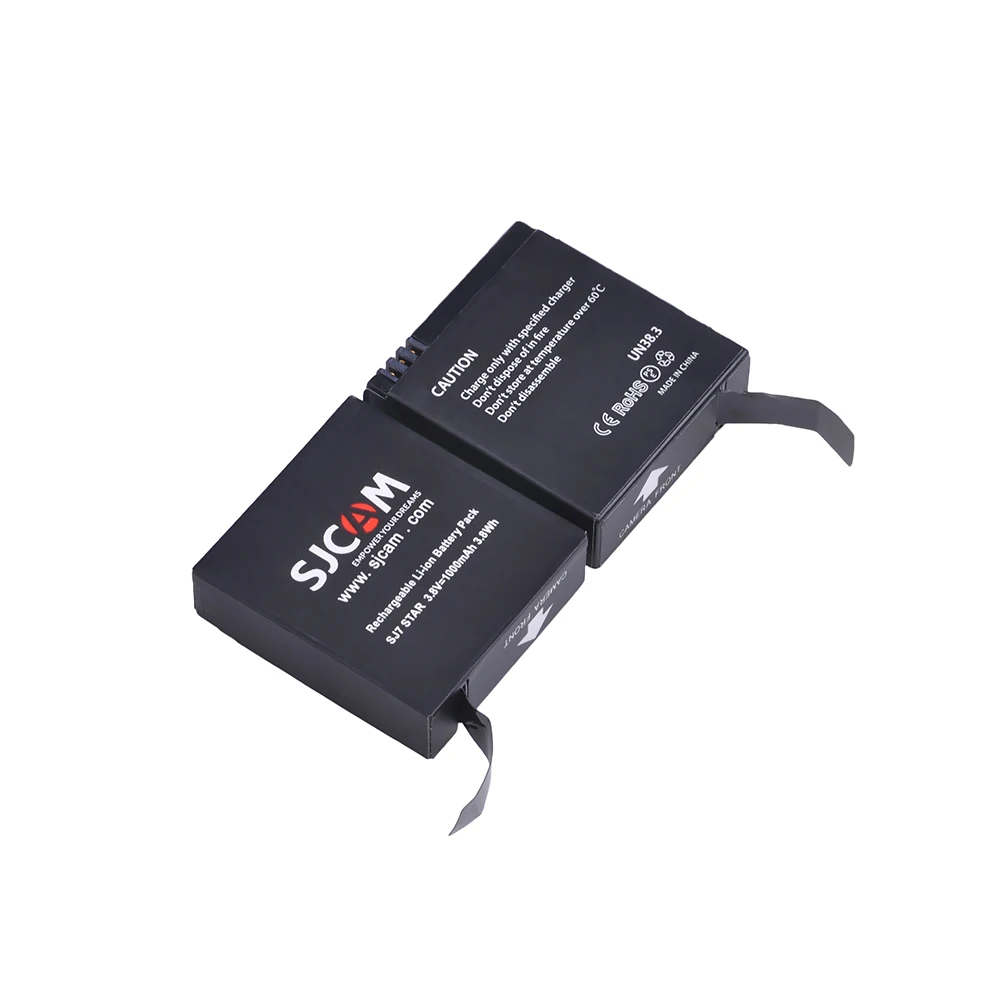 PowerTrust 2Pcs 3.8V 1000mAh Original SJ7 Star Li-ion Battery for sjcam SJ7 Action Camera