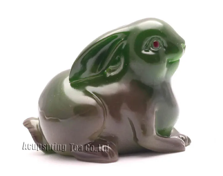 Green Rabbit, Lucky Charms, Chinese zodiac, Shenxiao,Allochroic Mascot, Ornament,newness gifts, Tea pet, S1051A