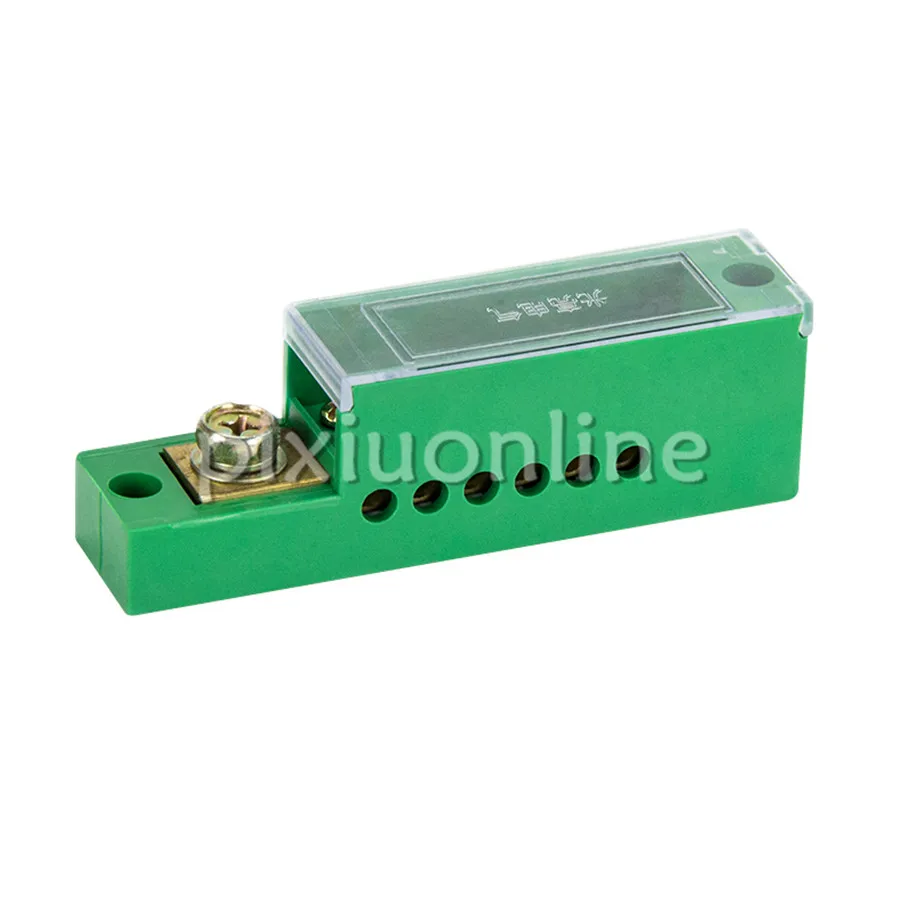 

1pc DS672 Single Phase 1inout 6outputs Polycarbonate Connect Terminal Block Insulation and Antiflaming