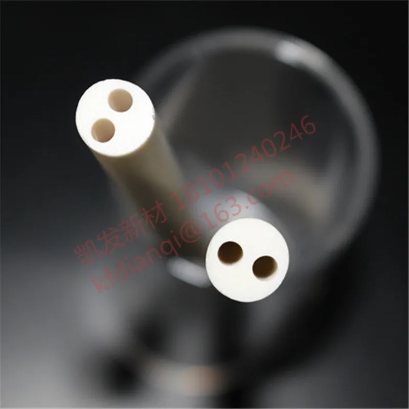 Boron nitride thermocouple protection tube magnetic beads magnetic ring porcelain sleeve double hole insulating sleeve