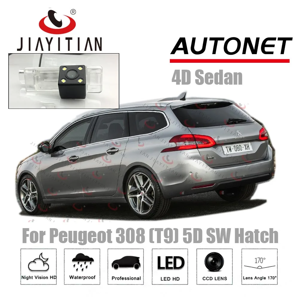 JIAYITIAN Rear View Camera For Peugeot 308 T9 2013 2014 2015 2016 2017 2018 2019 CCD Night Vision Backup Cameras Reverse Camera