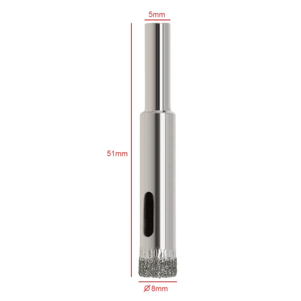 10/12/14/16/18/20/22/25mm Diamond Coated Core Hole Saw Drill Bit Set Tools Glass Drills Hole Opener for Tiles Glass Ceramic