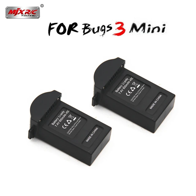 

2PCS 7.4V 850mAh Lithium Battery for MJX B3 Mini Bugs 3Mini Brushless Quadcopter Spare Parts Lithium Battery