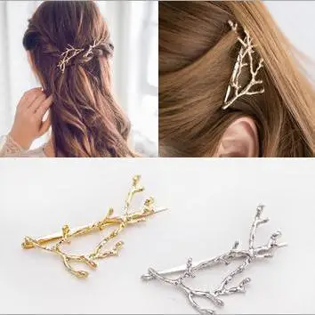 Eleganckie metalowe gałęzie drzewa spinki do włosów spinki do włosów dla kobiet spinki kobiece nakrycia głowy aluminiowe akcesoria do włosów spinka do włosów nowość