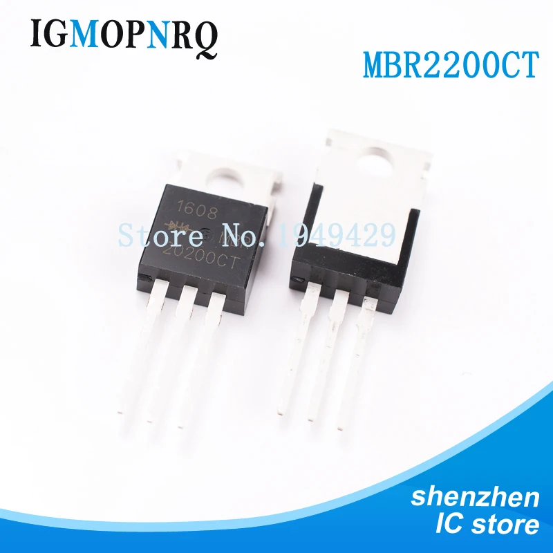 10pcs  MBR20200CT MBR20200 MBR20200C Schottky & Rectifiers 20 Amp 200 Volt Dual TO-220 new