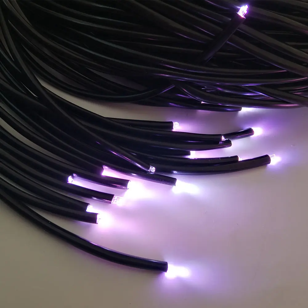 Cabo de iluminação da fibra ótica do núcleo das costas de 6mm muti pmma com pvc jacketed natação ou outerdoor solução impermeável 2 m/lot