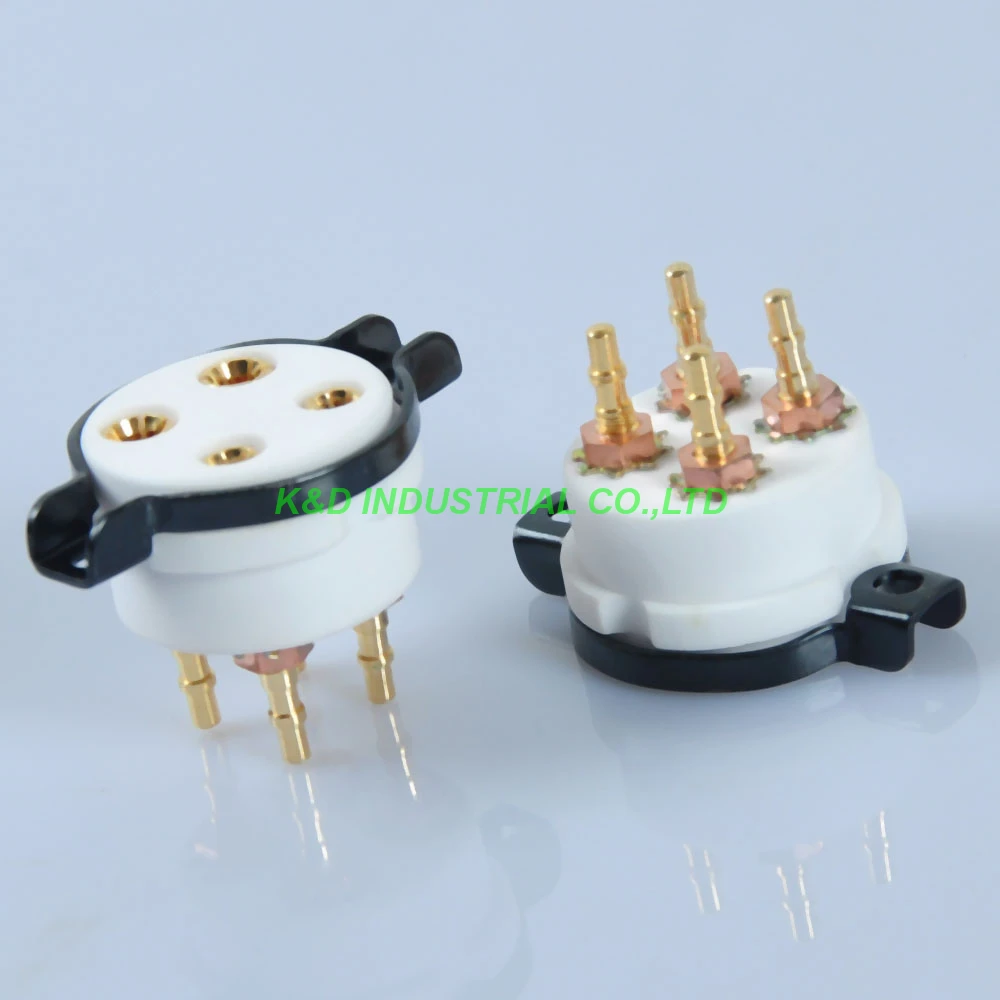 2 шт., 4-контактный CMC, керамическая золотая трубка, розетка, клапан, печатная плата 2A3 300B 274A 50 80, аудиозапчасть GZC4-T-G