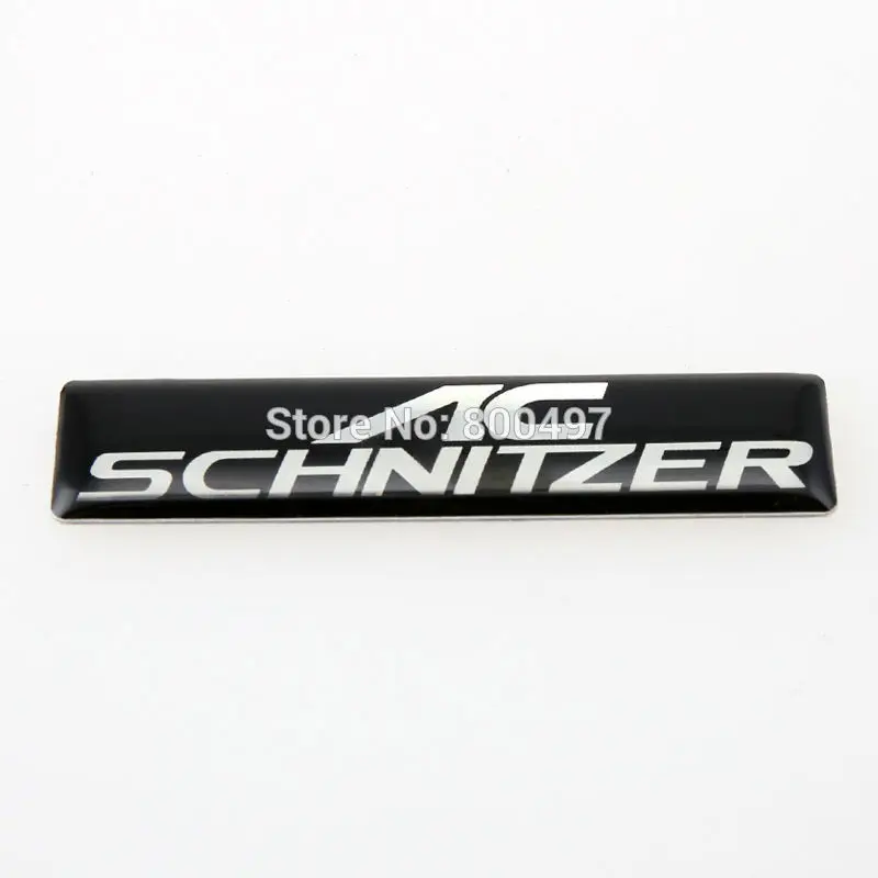 3D Car Styling Aluminum Glue Decalque, Trunk Emblem, Acessórios do carro, Adesivo Badge para AC Schnizer, Mais novo, 2 Pcs