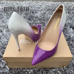 2022 Brand fashion Women Shoes Patent Leather Woman Shoes Sexy Stilettos Ladies High Heels 12cm/10cm/8cm Pointed Toe Women Pumps