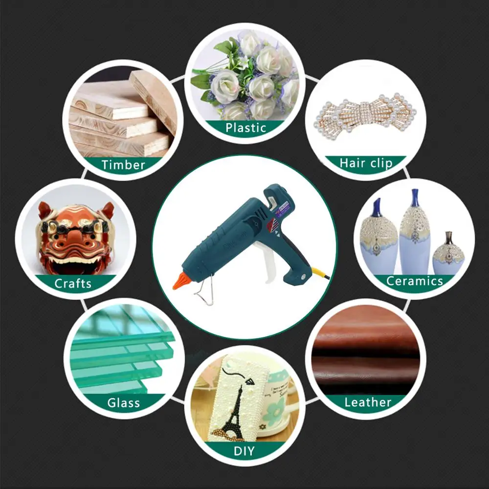 300W 400W 500W Công Suất Cao Súng Bắn Keo Chuyên Nghiệp Công Nghiệp Thủ Công Dụng Cụ Sửa Chữa Nhiệt Keo súng Với 11Mm Keo Dán