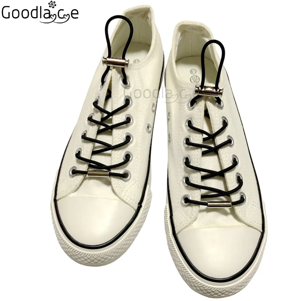 Metal Lock Shoelaces Elastic Shoe Strings No Tie Free Shoe Laces Shoestrings with Accessories