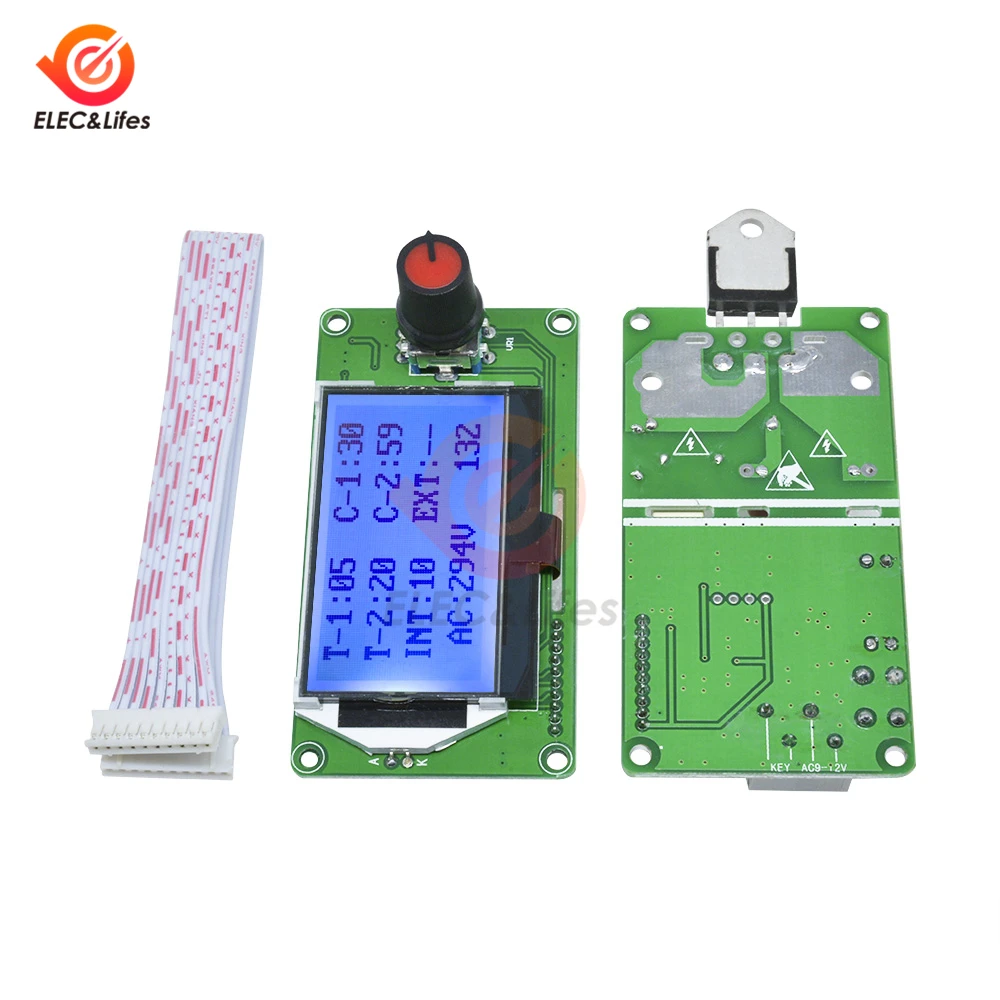 

LCD Digital Pulse Encoder Spot Welder Controller Module 100A 40A for 18650 Lithium Battery / Battery Group Spot Welding Machine