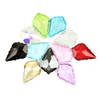 Crystal Maple Leaf Glass Lighitng Chandelier Prism Parts Crystal Chandelier Pendants 63mm/76mm 10~100pcs Colorful For Home Decor