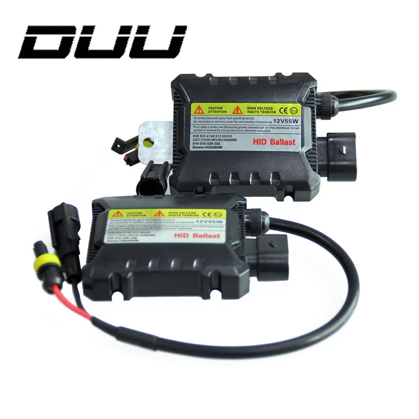 DUU 2pcs Car Ballast Hid Xenon Digital slim block ignition electronic for All Bulbs H7 H4 H1 H3 H11 12V 35W 55W