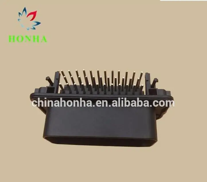 

776163-1 PA66 35 Pin Male Black 90 angle Pins with flange seal PCB auto wire harness ECU Connector for tyco amp