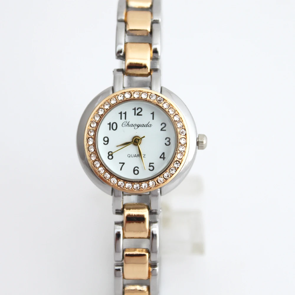 Casual Gold Fashion Womens Alloy Band Quartz Analog Round Bracelet Watch Gift Female Ladies Wrist Watches Clock Female Dress