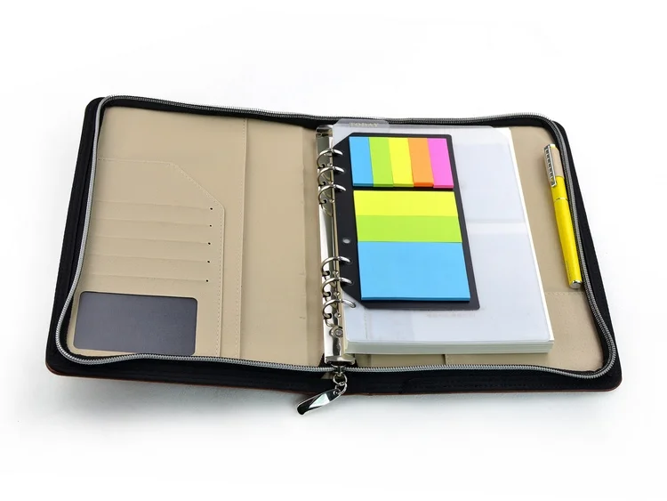 Sticky Notes Memo Pads com Anéis, A5, A6, B5 Notebook, 6 Buracos Index Labels, 2 Packs