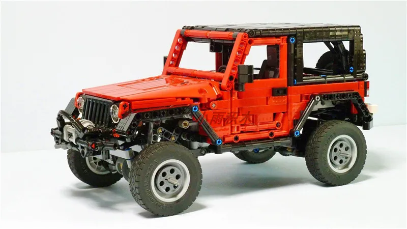 NEW MOC 8863 Jeep Wrangler Adventurer LED RC Motor Power Function fit High-tech Building Block bricks Vehicle Cars kid Toy Gft