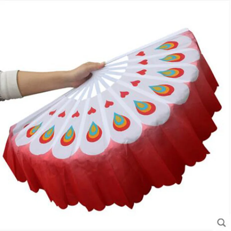 New Arrival polyester Peacock design Belly Dance Fans nice double-side Stage performance Props Fan Veils 5 colors