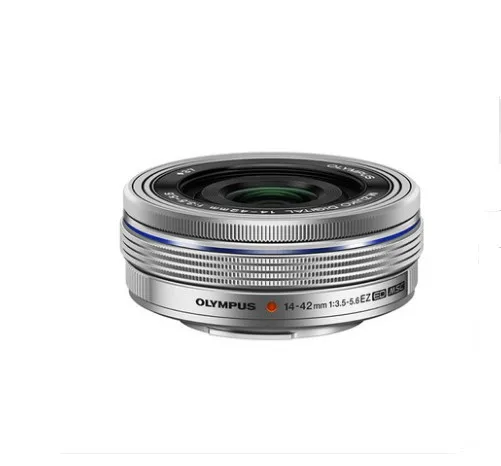 Silver OLYMPUS M ZUIKO 14-42mm f3.5-5.6 EZ Lens for Olympus EM10 EM5 EP5 EP3 EPL5 EPM2 for Panasonic GF2 GF3 GF5 GX1 GX7 G10 GH1