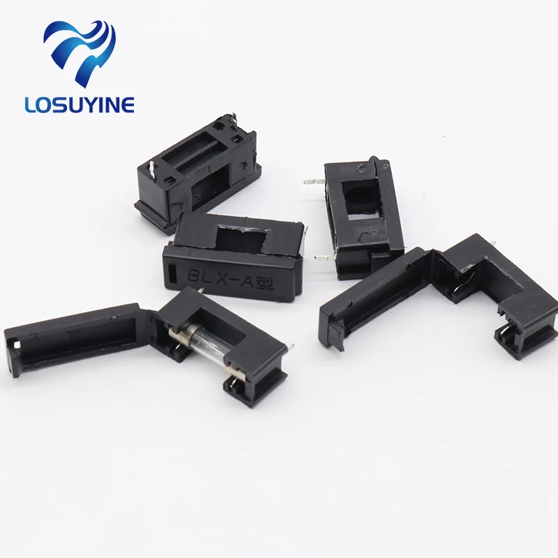 50PCS/LOT 5*20 With Cover Fuseholders BLX-A type Fuse Holder For 5*20 Fuse