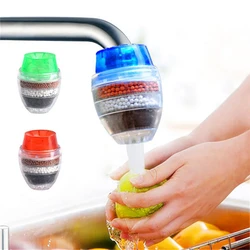 Household Kitchen 5 layers Activated Carbon Water Purifier Kitchen Tap Filter Bathroom Faucet Filter Purification Tool