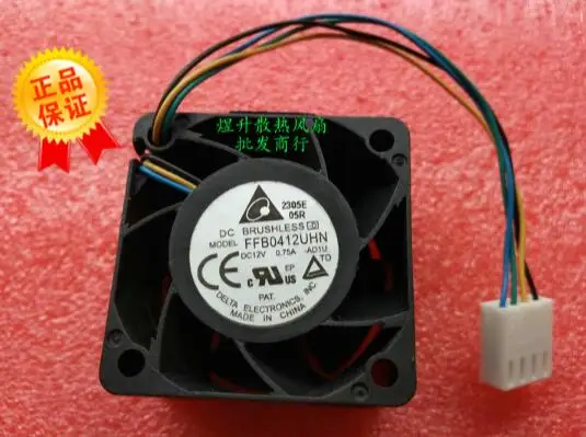 

Wholesale: original delta 4028 FFB0412UHN DC12V 0.75A 40*40*28mm 4 wire large air volume fan