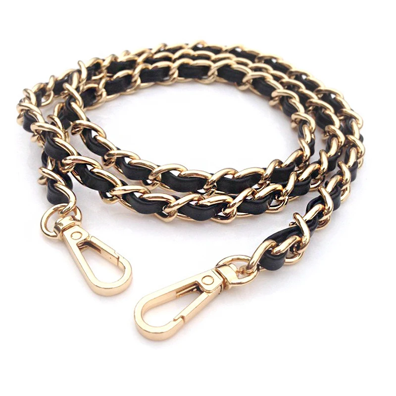 100~130cm Bags Straps Chain Purse Leather Metal Chains With Buckles Shoulder Handbag Handles Bag Parts Accessories KZ151321