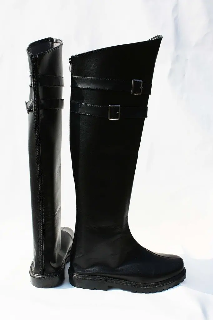 FF7 Genesis Rhapsodos Cosplay Final Fantasy VII Genesis Rhapsodos Cosplay Stiefel Schwarz Schuhe Nach Maß