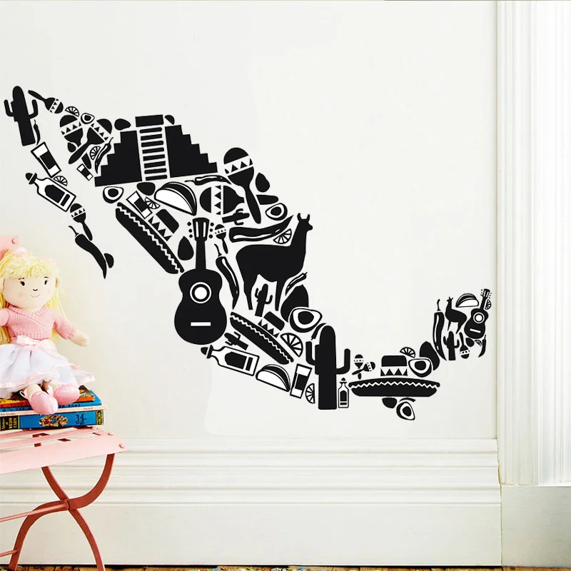 New Wall Stickers Vinyl Decal Mexico Mexican Latin America Cool Decor 98x142cm