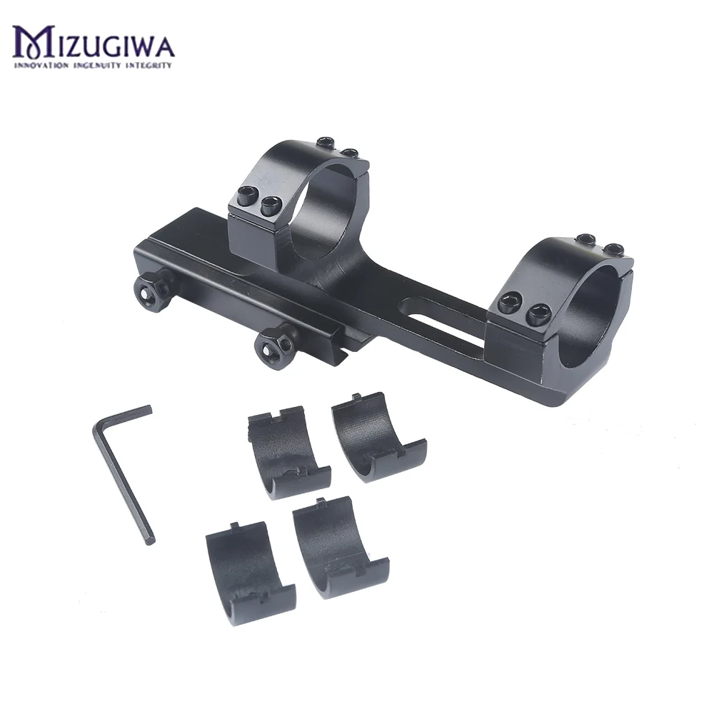 MIZUGIWA 25.4mm /30mm Ring Cantilever Scope Mount Weaver Picatinny Rail 20mm Tactical lightweight Flat Top Offset Airgun Rifle