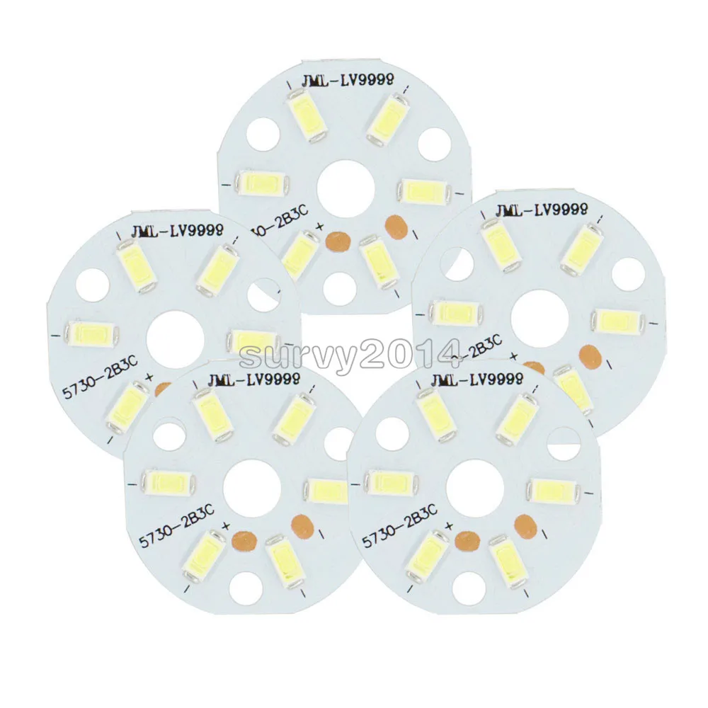 5 SZTUK 3W 5730 Biała dioda elektroluminescencyjna LED SMD Highlight Panel lampy LED Board