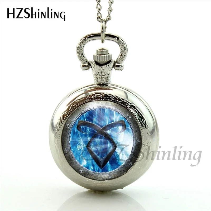 The Mortal Instruments City of Bones Photo Locket Necklace Vintage Angelic Power Runes Shadowhunters Pocket Watch Necklace