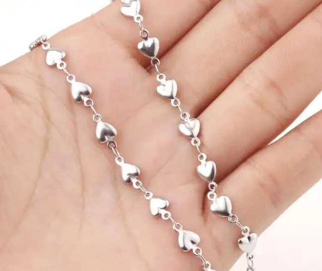 A dozen (12pcs) Free ship 18''-28'' choose stainless steel sweet heart chain necklace for women jewelry in bulk