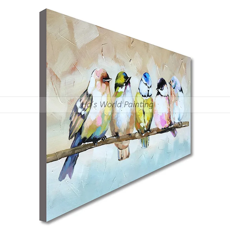 

Animal Wall Art parrots birds Abstract animal Hand Painted Oil Painting On Canvas Home Decor Picture For Living room bedroom