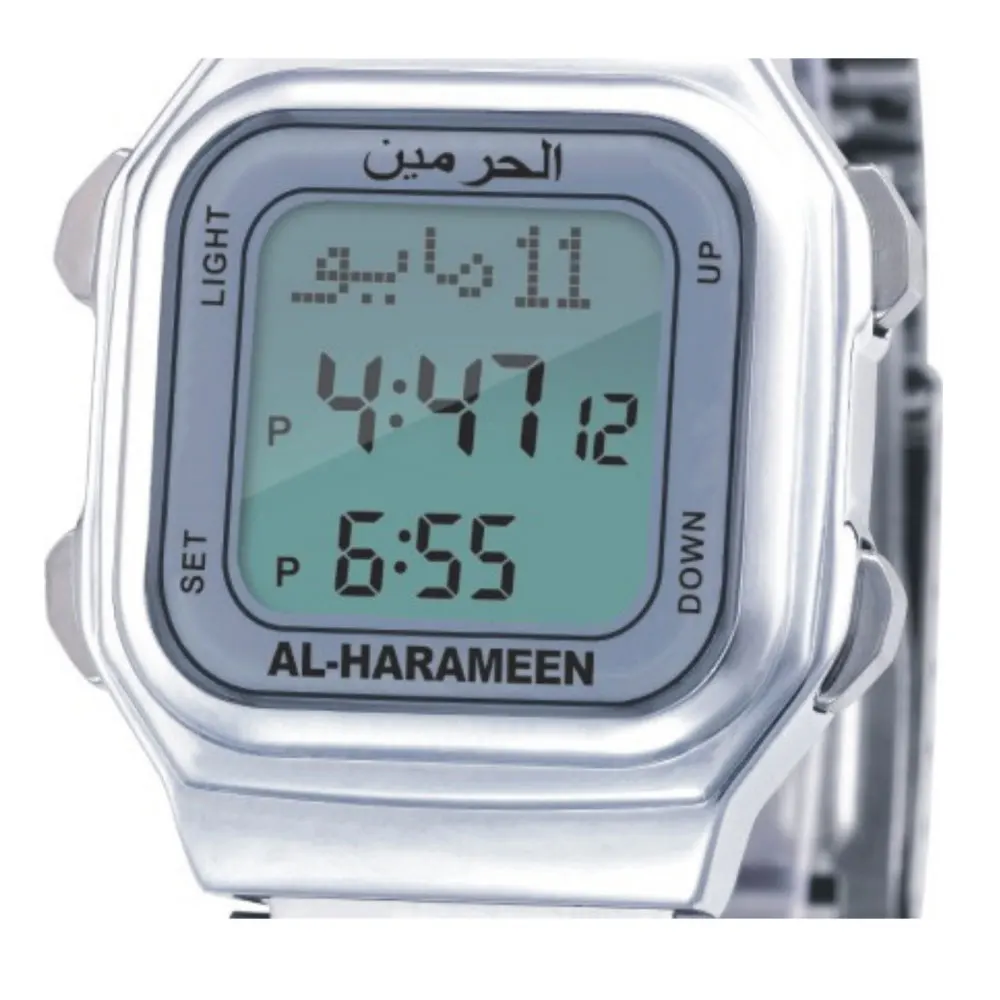 AL Harameen – montre-bracelet de prière musulmane, unisexe, argent 6461, élégante, étanche, meilleurs produits musulmans